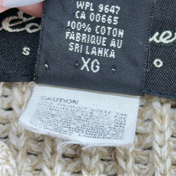 Vintage Eddie Bauer Cotton Fisherman 
Knit Button Collar Sweater - Picture 11 of 13